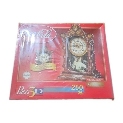 Coca-Cola 3D Puzzle w/Working Quartz Clock, 250 pc New by Wrebbit Fun Gift
