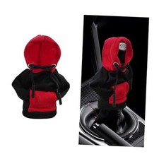 Car Gear Shift Cover, Fashionable Hoodie Car Shift Knobs, Novelty Black  Red