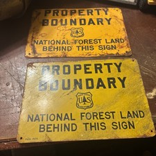 Vintage Forest Service Sign Form 1505 Tin Version 10”WX7”H