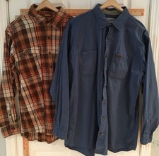 Carhartt Men's XL Blue Button Down Shirt