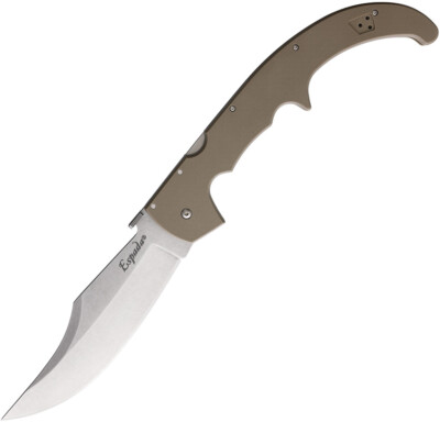 Cold Steel XL Espada Tan G10 Folding AUS-10A Steel Pocket Knife 62MGCDESW