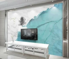 3D Blue Ink Smudge 13930NA Wallpaper Wall Murals Removable Wallpaper Fay