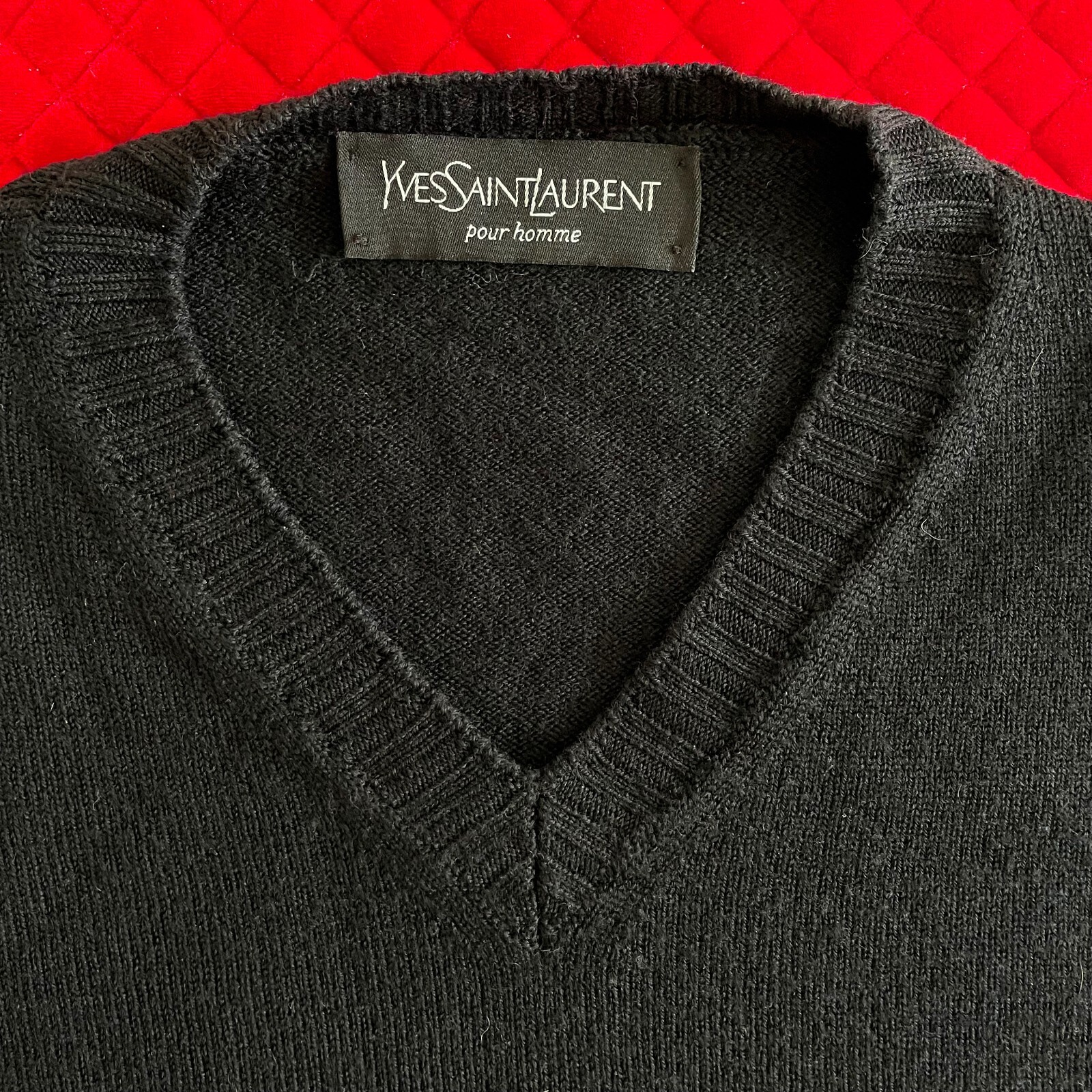 vintage YVES SAINT LAURENT Pour Homme black virgi… - image 2