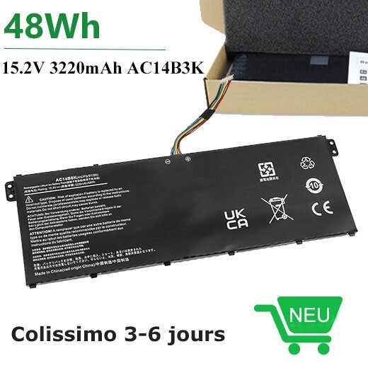 Batterie AC14B8K pour Acer Aspire V3-111, idéale pour travailler en déplacement