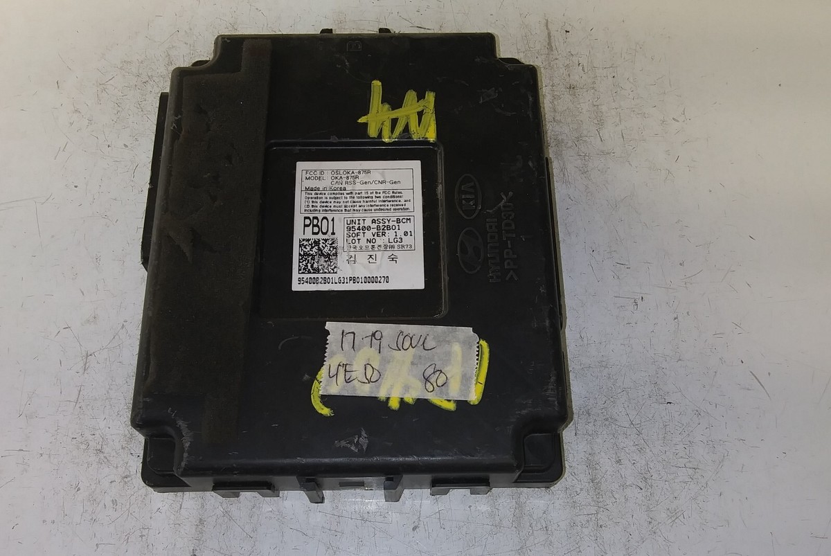 2017-2019 Kia Soul bcm body control module 95400-B2BO1 | eBay