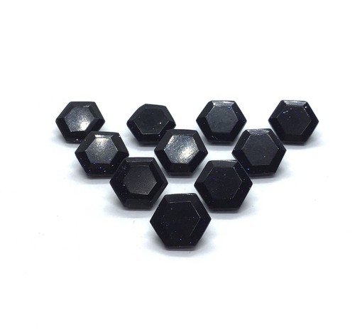 Natural Loose Gemstone AAA Blue Sunstone Hexagon Cut Faceted For Making Jewelry - Picture 7 of 24
