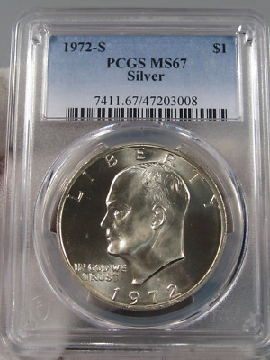 Bu Edelstein 1972-S Silber Eisenhower Dollar PCGS MS67. #34