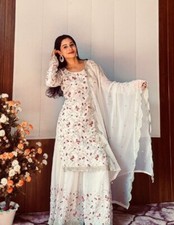 Latest Presenting Georgette Top Palazzo With Dupatta For Women Festival Wear