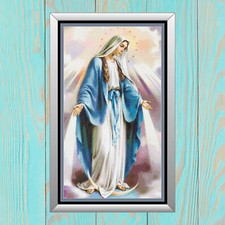 Sacred Virgin Mary Mother of God Religious Counted Cross Stitch Pattern Chart