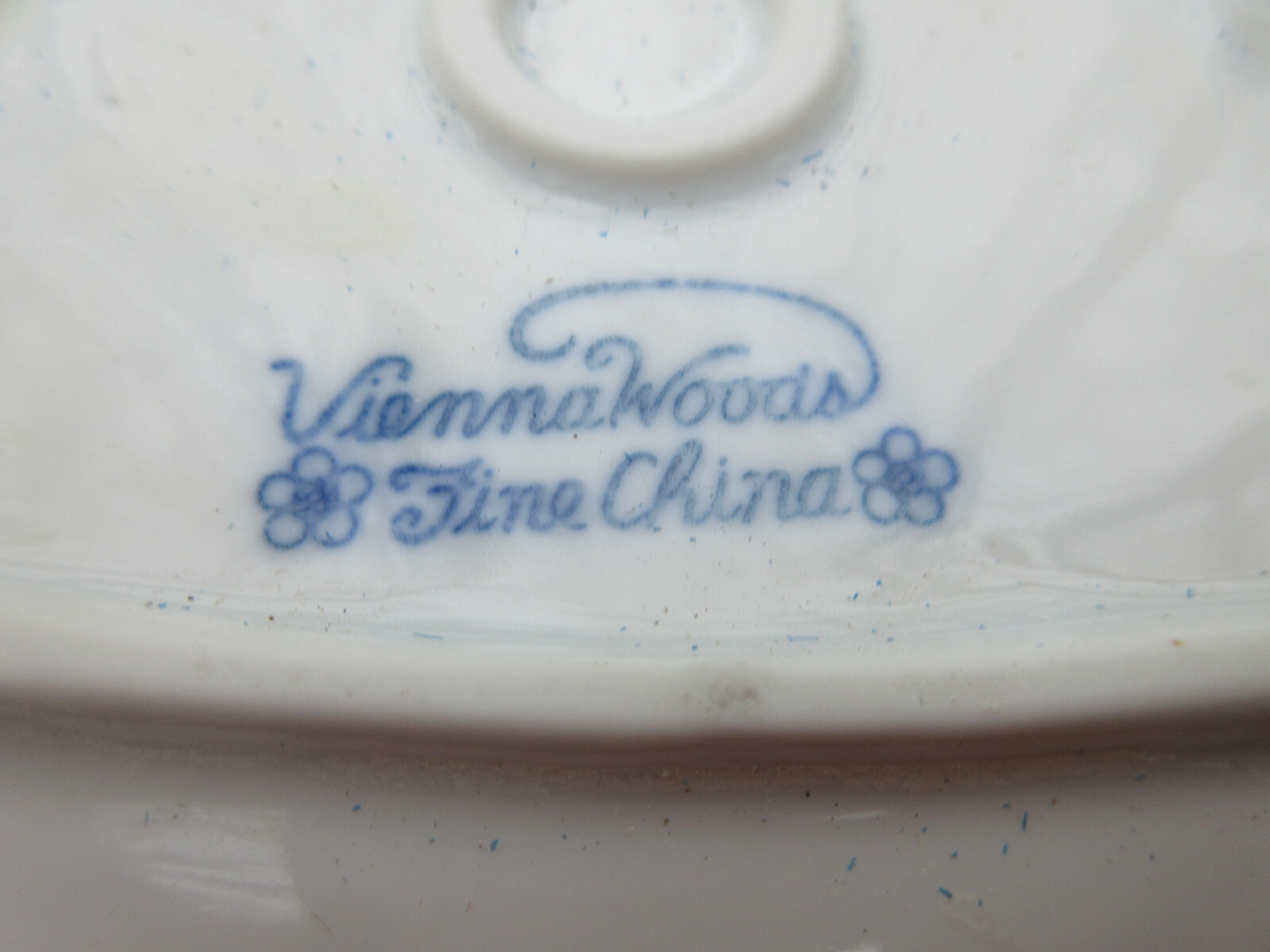 Vienna Woods Fine China Blue Onion Unusual Triangle Bowl Flow Blue