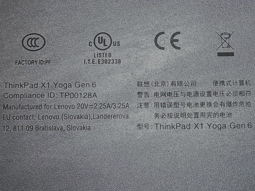 Lenovo ThinkPad X1 Yoga Gen 6 2-in-1 14.1" | 2.40GHz Core i5-1135G7 | 8GB LPDDR4 - Picture 6 of 7