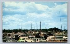 C.1955 WICKFORD HARBOR, WICKFORD, RI, BOATS, BUSY, POSTCARD P26