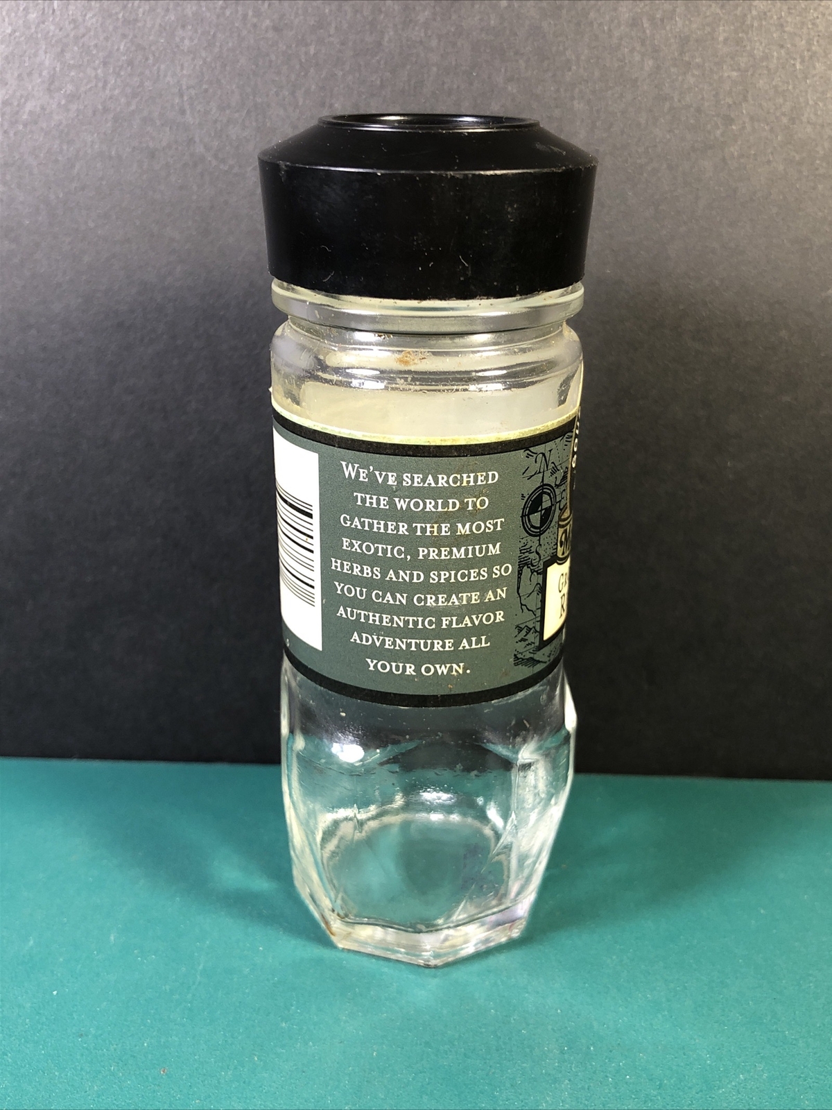 Vintage McCormick Ground Cayenne Red Pepper Spice Jar Black Lid