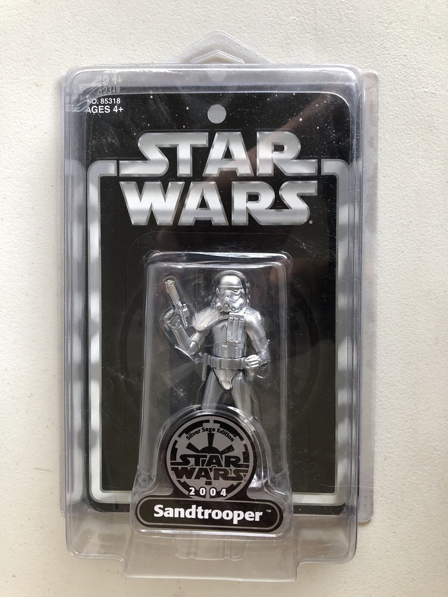 STAR WARS SILVER SAGA EDITION 2004 SANDTROOPER 2004 HASBRO MOC