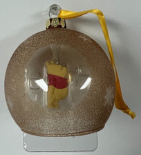 Disney Winnie the Pooh Baby's First Christmas Ornament Glass Globe Ball Dangle