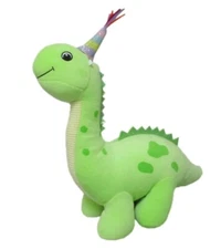 Way To Celebrate 11” Happy Birthday Dinosaur Plush Stuffed Animal New