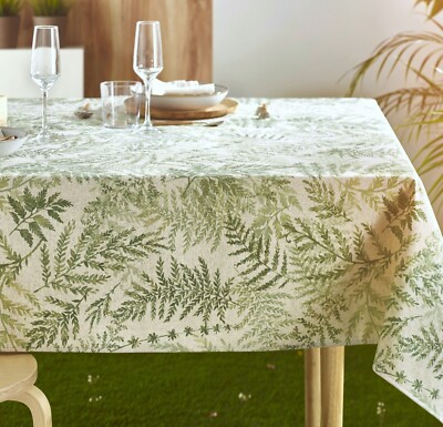 ZEN GARDEN 98'' X 59'' Rectangle Acrylic Coated Wipeable French Tablecloths
