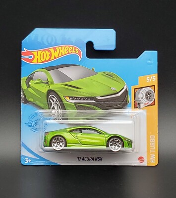HOT WHEELS '17 ACURA NSX GREEN RARE HW TURBO 5/5 NEW SHORT CARD | eBay