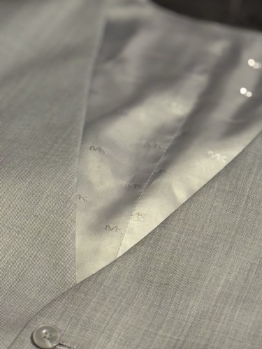 Michael Kors Mens Modern Fit Airsoft Stretch Wool Suit Vest Gray L - Picture 4 of 9