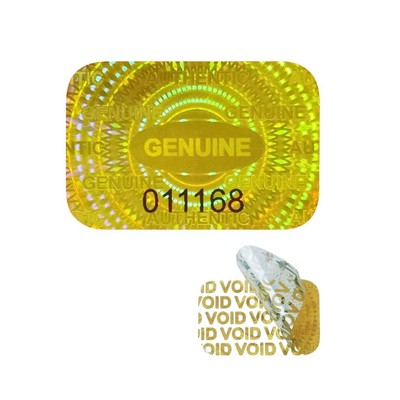1000 pcs Tamper Proof Hologram Stickers Silver High Security Tamper Evident S...