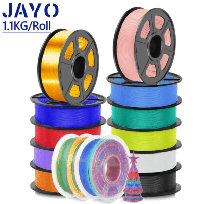 JAYO PLA+ Mate PETG SILK ASA ABS 1,75mm Impresora 3D Filamento 1,1KG Negro DE