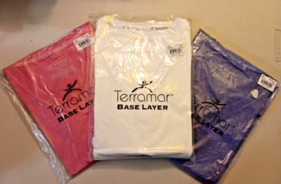Womens 3 Pack Terramar Reflex Knockout 3D Stretch V-Neck Crew Shirt Base Layer