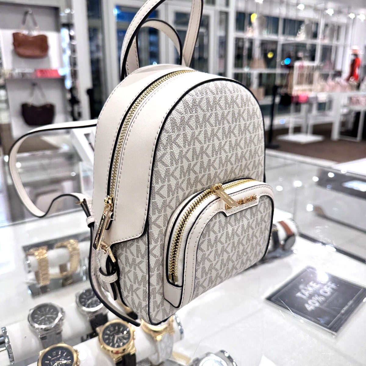 Michael Kors Jaycee Convertible Backpack Extra Small Zip Pocket