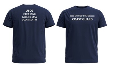 CASA HC-144A  OCEAN SENTRY COAST GUARD* *2-SIDED PERFORMANCE POLYESTER SHIRT