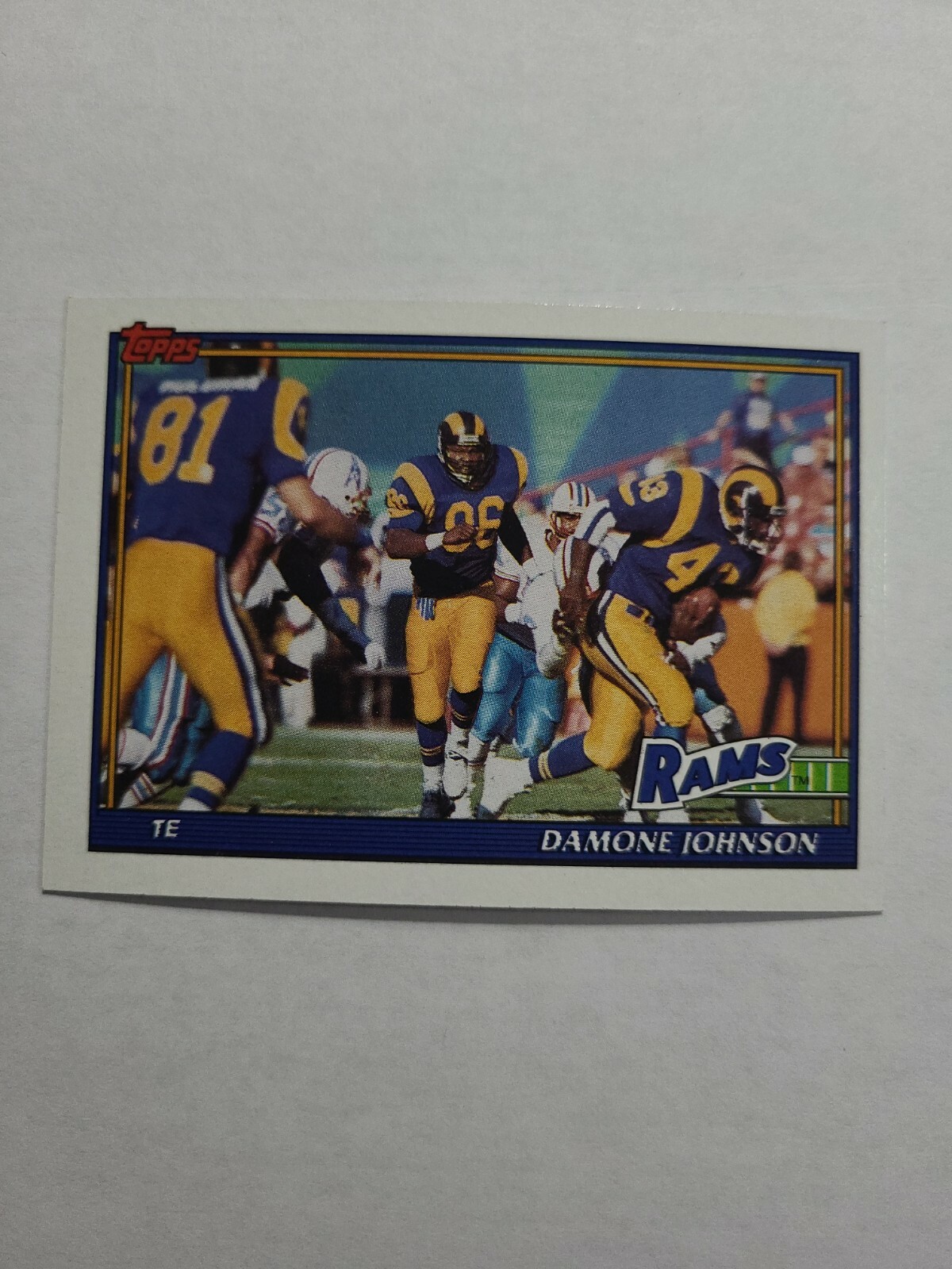 DAMONE JOHNSON 1991 TOPPS FOOTBALL CARD # 527 D8213