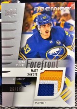 Matt Savoie 23/24 Upper Deck Premier On The Forefront Rookie Patch /75