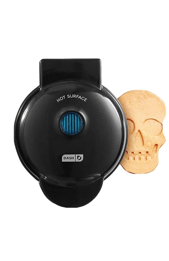 Dash Skull Mini Waffle Maker in Shimmer Black - Brand New-image