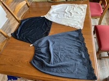 3 Vtg Barbizon Crepe Remarque Half Slip Black White Pink Sz Small 20  -23  Length