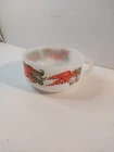 Vintage Glasbake J-2711  Milk Glass Retro Vegetables Soup Mug Coffee Cup USA
