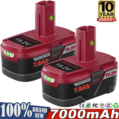 2x 19.2Volt 7000mAh For Craftsman C3 Lithium XCP Battery 11375 PP2030 130279003