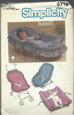 Vintage Simplicity Pattern 6718-Babies Travel Accessories