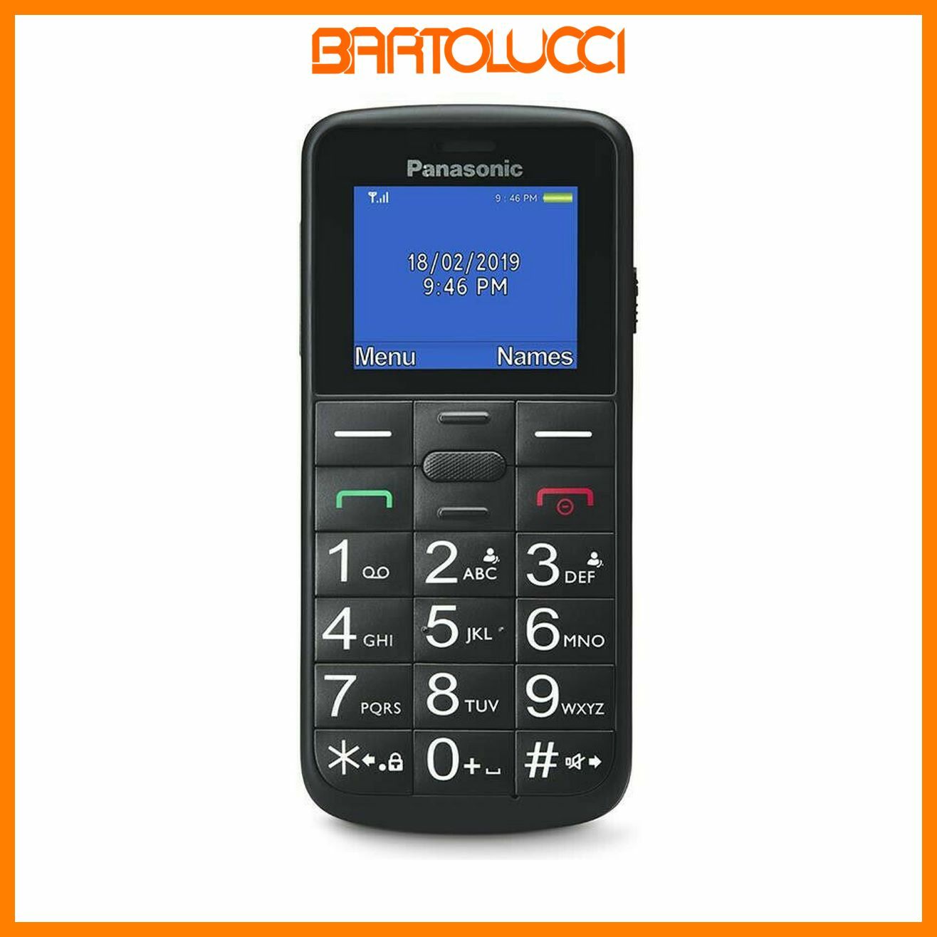 Panasonic KX-TU 110 Easy Phone Nero 1,77"" Dual SIM Telefono Senior - Immagine 2