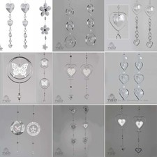 Fensterdeko Herz aus Metall, Acryl, Keramik