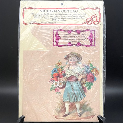 Gallery Graphics Victorian Gift Bag Young Girl Made in USA 1991 New Old Stock - Picture 1 of 5