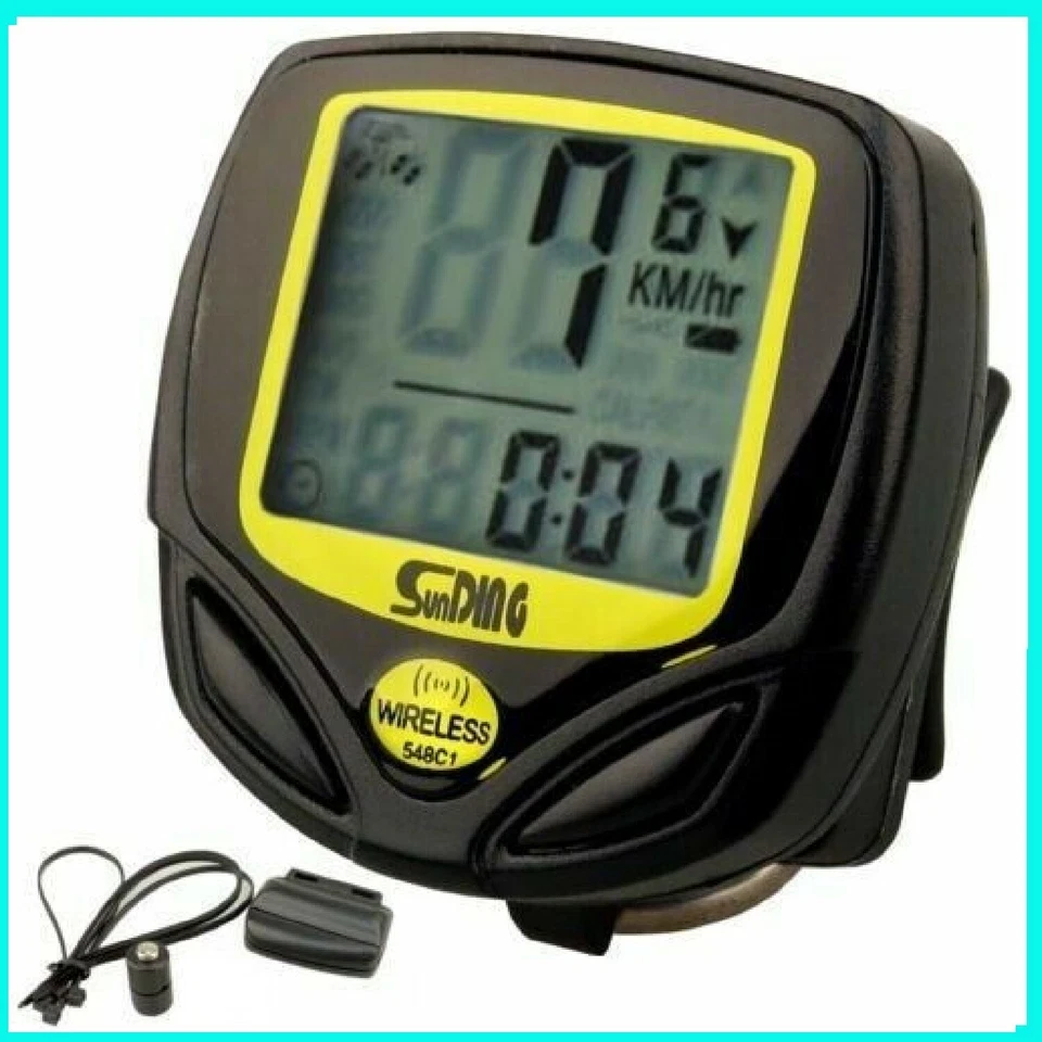 CONTACHILOMETRI TACHIMETRO WIRELESS BICI DIGITALE SENZA FILI MTB IMPERMEABILE  - Immagine 3 di 4