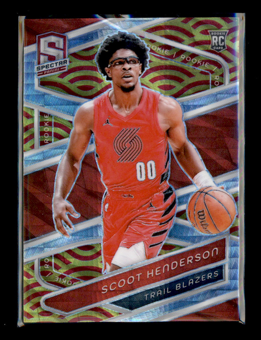 2023-24 Panini Spectra #142 Scoot Henderson Red & Yellow International 40/49 RC