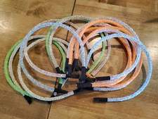 Set of 14 Mixed Color Chunky Glitter Glow in the Dark Headbands Party Favors