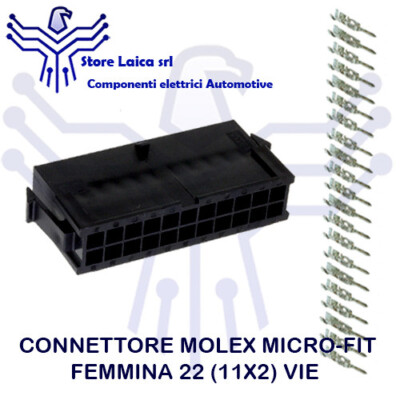 Satz Steckverbinder Molex Micro-Fit 22 (11X2) Wege Female mit Klemmen Auto Bike
