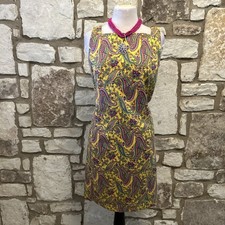 Lauren Ralph Lauren Yellow Paisley Sleeveless Dress Sz 10 •EUC