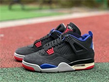 Air Jordan 4 Retro Rare Air Black Red Blue Men's Sneakers FV5029-003