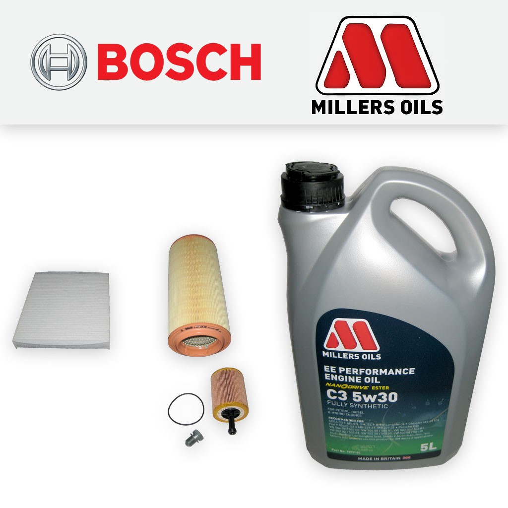 SERVICE KIT for AUDI A2 1.2 1.4 TDI OIL AIR CABIN FILTERS +EE 5w30 OIL 2000-2005