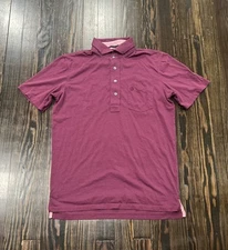 Greyson Golf Polo Shirt Men’s Small Burgundy Red Cotton Polyester 