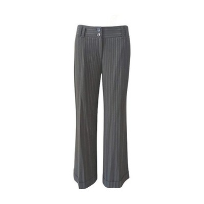 Michael Kors Millbrook Fit Pinstripe Pants Womens Size 6 Gray Career Office