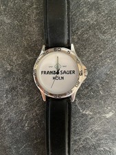 Franz Sauer Werbe-Armbanduhr Quarz K&ouml;ln Millennium 2000 mit schwarzem Armband