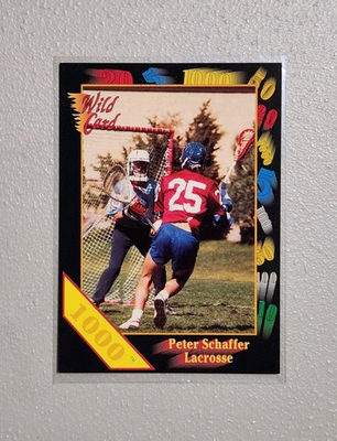 #ad 1991 Peter Shaffer Wild Card 1000 Stripe Lacross Rare Promo Employee NNO Oddball $154.99