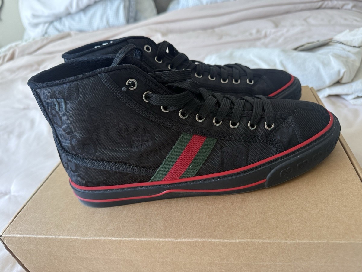 Gucci Off the Grid High Top Sneakers 1977 Tennis Shoes Black Men Size 10.5/US 11 Gucci Off the Grid High Top Sneakers 1977 Tennis Shoes Black main image 4